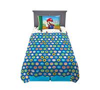 Franco Biancheria da letto per bambini super morbida in microfibra, 3 pezzi, per letto matrimoniale, motivo: Nintendo Mario World