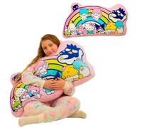 Franco Collectibles Cozy Bedding - Cuscino per il corpo in peluche super morbido (prodotto con licenza ufficiale), 64,8 x 91,4 cm, Hello Kitty & Friends