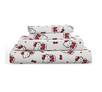 Franco Collectibles Hello Kitty Bedding Super Soft Cotton 3 Piece Twin XL Sheet Set, College Dorm Essentials (Officially Licensed Product)
