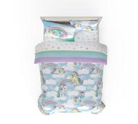 Franco Collectibles My Little Pony - Set di biancheria da letto con copripiumino e lenzuola, 7 pezzi, super morbido, con federa, prodotto con licenza ufficiale al 100%