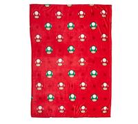 Franco Collectibles Nintendo Super Mario Toad Bedding Super Soft Micro Raschel Copriletto, 116,8 x 152,4 cm, (prodotto con licenza ufficiale)