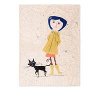 Franco - Coperta super morbida e confortevole, 116,8 x 152,4 cm, prodotto con licenza ufficiale, motivo rétro: Barney, da collezionare