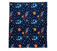 Franco - Coperta super morbida e confortevole, 116,8 x 152,4 cm, prodotto con licenza ufficiale, motivo rétro: Barney, da collezionare