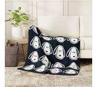 Franco - Coperta super morbida e confortevole, 116,8 x 152,4 cm, prodotto con licenza ufficiale, motivo: Snoopy dei Peanuts, da collezionare