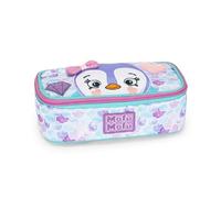 Franco Cosimo Panini Astuccio Scuola Mofu Ovale per Bambine con Divisorio Interno e Passanti Elastici Chiusura a Zip, 22x7,5Hx11 cm