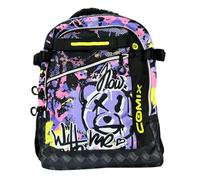 Franco Cosimo Panini Comix Zaino Scuola con Grafica Multicolore, 41 × 34,5 × 18,5 cm, Spallacci Ergonomici, Design Graffiti