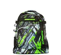 Franco Cosimo Panini Comix Zaino Scuola, Design Multicolore Nero e Verde, 41 × 35 × 18 cm, Spallacci Ergonomici