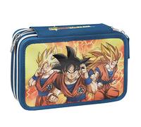 Franco Cosimo Panini DRAGONBALL - Astuccio 3 Scomparti Bambina e Bambino, con Interno Organizzato, Tasca a Zip e Organizer Portapenne - Astuccio Scuola Media e Elementare in Tessuto, 20x13x7h cm