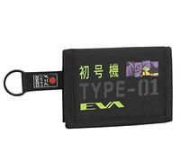 Franco Cosimo Panini Evangelion - Portafoglio e Portamonete 3 Ante - Evangelion, Portafoglio Unisex Bambini E Ragazzi, Anella Laterale Portachiavi e Porta Monete con Chiusura ZIP
