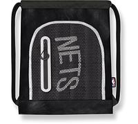 NBA, Brooklyn Nets - Zaino Scuola con Coulisse, Sacca sportiva Unisex per Bambini e Ragazzi con Spallacci Anti-Soffocamento, Colore Nero - Ufficiale