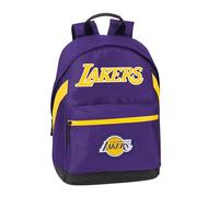Franco Cosimo Panini NBA, Lakers L.A. - Zaino Scuola Unisex per Bambini e Ragazzi con Spallacci Regolabili e Retro Imbottito, Chiusura Principale e Tasca Frontale con ZIP - Zaino Viola Ufficiale NBA