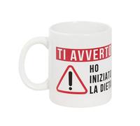 Franco Cosimo Panini O.P.S. - Tazza In Cercamica Personalizzata, Con Frasi Divertenti e Dal Design Accattivante, Adatta Per Forno, Microonde, Lavastoviglie, Capacità 350ml, Formato cm 10hx8x8 - Dieta