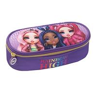 RAINBOW HIGH - Astuccio Scuola Ovale Organizzato, con Divisori Interni e Passanti Elastici Porta Cancelleria - Astuccio Portapenne Bambino Ideale per Medie e Elementari