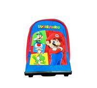 Franco Cosimo Panini Super Mario Zaino Trolley Non Staccabile, per Bambini e Ragazzi, 46x35x21 cm, Blu e Rosso, con Ruote e Spallacci
