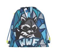 Franco Cosimo Panini WWF - Sacca Coulisse Ufficiale WWF, Compatta e Versatile, Ideale per Palestra, Scuola, Viaggi, Portamerenda, Idea Regalo Bambini e Ragazzi, 35x42x2 cm, Blu