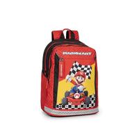 Franco Cosimo Panini Zaino Scuola, Unisex-Bambini e Ragazzi, Nero/Rosso/Giallo, 32x43Hx23 cm