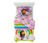 Franco DreamWorks Gabby's Dollhouse Cakey, Mercat e Pandy Kids Bedding Super Soft Set di biancheria da letto e lenzuola, 4 pezzi per letto matrimoniale (prodotto con licenza ufficiale)