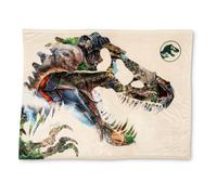 Franco Jurassic World Rebirth Kids Bedding - Coperta in peluche super morbida, 116,8 x 152,4 cm (prodotto con licenza ufficiale)