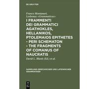 Franco Montanar I frammenti dei grammatici Agathokles, Hellan (Copertina rigida)