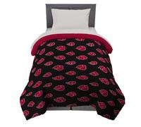 Franco Naruto Anime Akatsuki Pattern Bedding Soft Microfiber Comforter, Twin, (prodotto ufficiale Naruto)