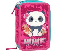 FRANCO PANINI Novidea Astuccio Scuola Organizzato 3 Piani Zip WWF Adventures Bambina Fucsia + Omaggio Penna Invisibile
