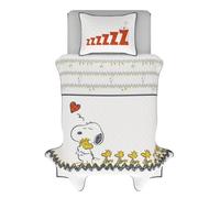 Franco Peanuts 75° Anniversario Snoopy & Woodstock Bedding Super Soft Cozy 3 pezzi Full/Queen Coverlet Quilt e Sham Set, (prodotto con licenza ufficiale)