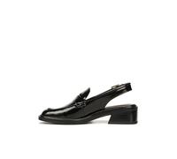 Franco Sarto Mocassino da Donna Giada Slingback Flat, Nero Lucido, 39 EU