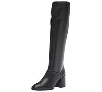Franco Sarto Womens Tribute Knee High Heeled Boot Black Leather 8 W