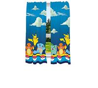 Franco Set di tende per finestre per camera dei bambini, 208,3 x 160 cm, motivo: Pokemon, multicolore