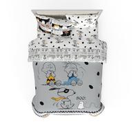 Franco Set Trapunta e Lenzuola, Microfibra, Black-Peanuts Halloween, 5 Pezzi Queen Size