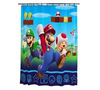 Franco Super Mario - Set di 13 tende da doccia e anelli (100% prodotto con licenza ufficiale)