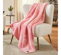 Franco Wicked Glinda - Coperta morbida e accogliente con piume intrecciate, 127 x 152,4 cm, prodotto con licenza ufficiale, colore: rosa