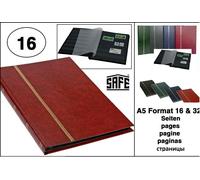 Francobolli-classificatori-formato libro A5-rosso-16-pagine-nere-SAFE 141-1