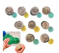 Francobolli con tracce di animali - artigianale in legno, stampa creativa con zampe | strumento decorativo, pennarello per la cura degli animali per progetti artistici per bambini