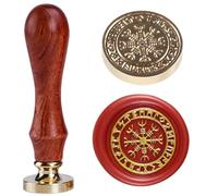 Francobolli di cera vichinga, runica, anziano, futhark, sigillo, cerchio, talismano, nodo celtico, sigillo di cera, timbro vichingo, stencil celtico, in ottone