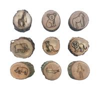 Francobolli di tracce di animali - di arte 'impronta di stampa delle zampe | di artigianato in legno, strumento di stampaggio decorativo per la creatività dei bambini, progetti