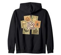 Francobolli Halloween Vintage Spooky Themed The Boo Club Felpa con Cappuccio