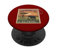 francobollo safari africano Chobe National Park Botswana affrancatura PopSockets PopGrip Adesivo