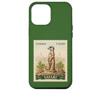 Francobollo safari africano suricato Namibia affrancatura vintage Custodia per iPhone 12 Pro Max