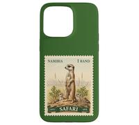 Francobollo safari africano suricato Namibia affrancatura vintage Custodia per iPhone 15 Pro Max