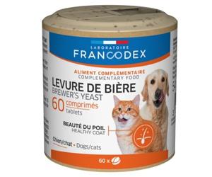 Francodex - Lievito di Birra Cane & Gatto - 60 Compresse 170385 Multicolore