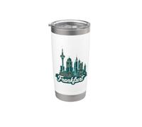 Francoforte, orizzonte, città, souvenir, Germania, viaggio Bicchiere termico in acciaio inox doppia parete