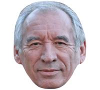 Francois Bayrou (Grey Hair) Maschere di persone famose, facce di cartone