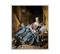 Francois Boucher Madame De Pompadour Wall Art Stampe su Tela Classica Famoso Riproduzione della Pittura per Soggiorno Decor 65x78 cm Senza Cornice