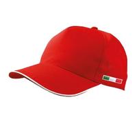 FRANDO Cappello Golf Vigor Personalizzabile Cotone 100 Pannelli Ricamo Bandiera Regolatore Velcro Cappellino Sport Uomo Donna Personalizzazione Logo Ideale Golf (1, Rosso)
