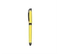 FRANDO Penna Clio Roller Gel Soft Touch Personalizzabile In Plastica Con Refill Gel Nero Stampa Uv Multicolore Gadget Promozionale Aziendale Elegante Per Eventi Ufficio (Giallo)