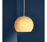 FRANDSEN Lampada a sospensione a sfera, ambra, Ø 18 cm, vetro Frandsen