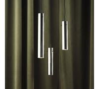 FRANDSEN Lampada a sospensione FM2014, acciaio lucido, altezza 36 cm Frandsen