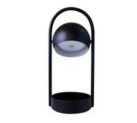 FRANDSEN Lampada LED da tavolo a batteria Ball Portable, nero, acciaio Frandsen