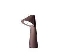 FRANDSEN Lampada LED da tavolo ricaricabile Ami, marrone, 32 cm, dimmerabile Frandsen